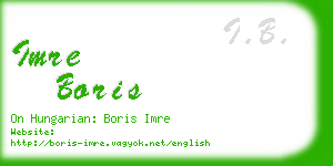 imre boris business card